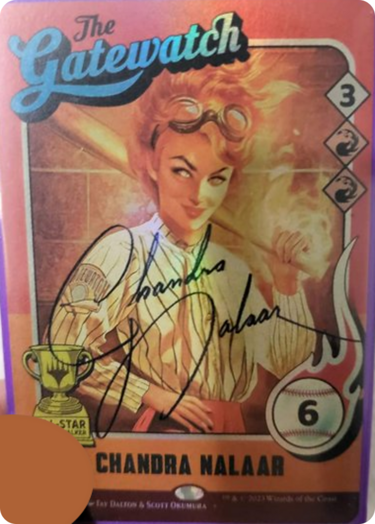 Chandra Nalaar (748) (Autographed) (SLD-748) - Secret Lair Drop: (Full Art) (Borderless) Foil