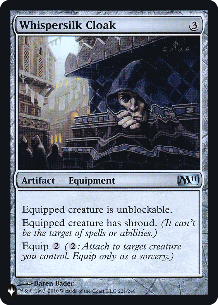 Whispersilk Cloak (M11) (LIST-M11-221) - The List Foil