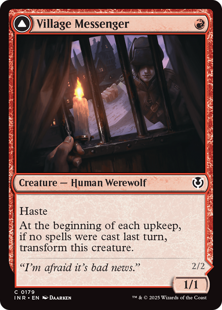 Village Messenger Treatments // Moonrise Intruder (INR-179) - Innistrad Remastered Foil