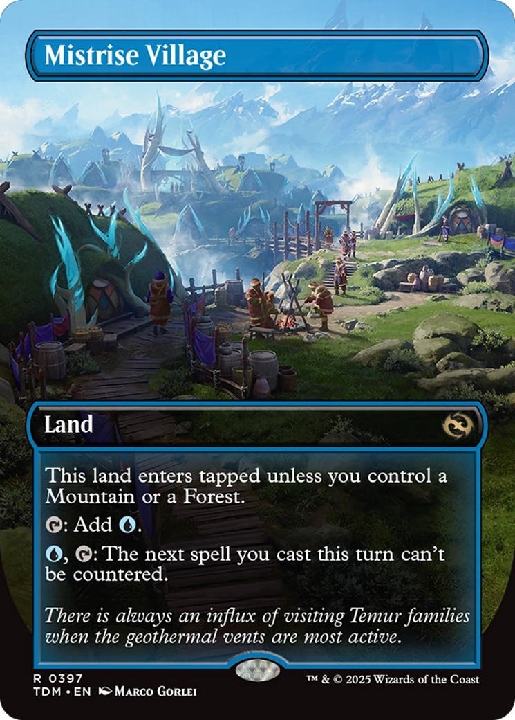 Mistrise Village (TDM-397) - Tarkir: Dragonstorm (Borderless) Foil
