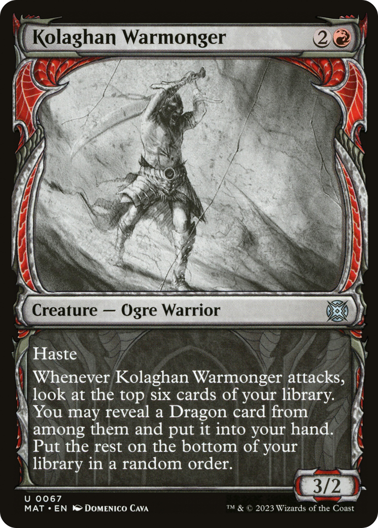 Kolaghan Warmonger (Showcase) (MAT-067) - March of the Machine: The Aftermath: (Showcase) Foil