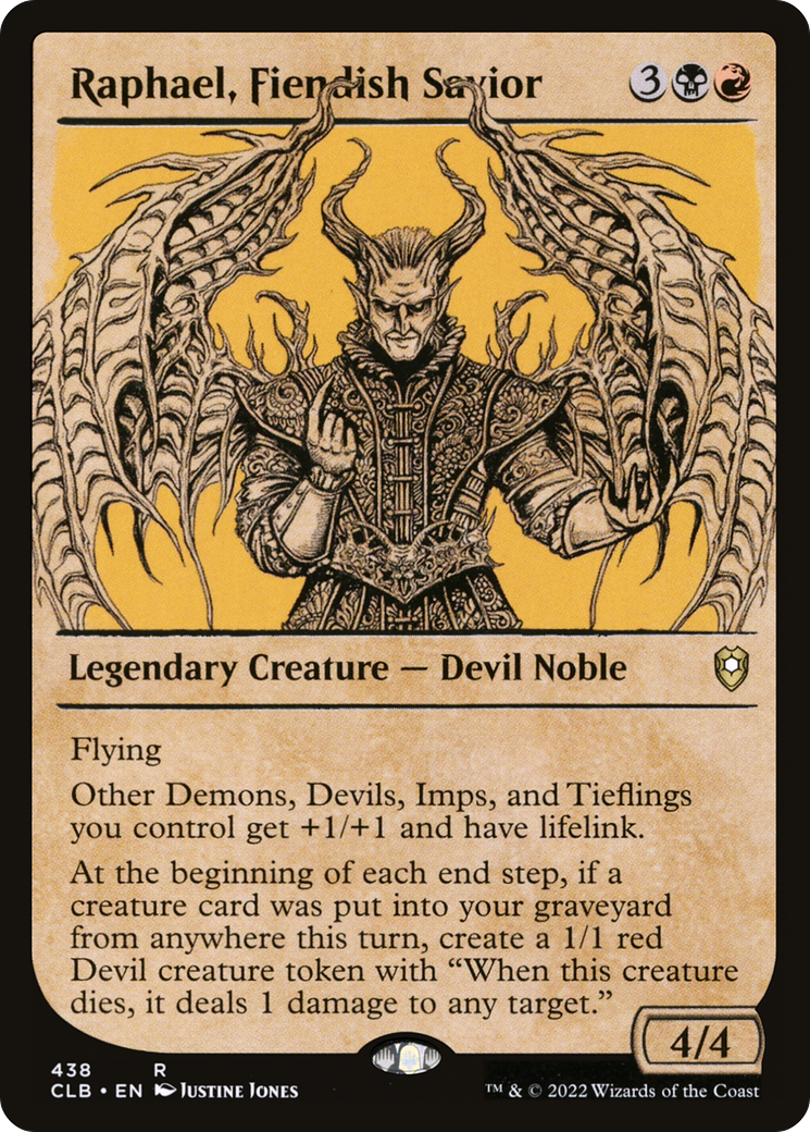 Raphael, Fiendish Savior (Showcase) (CLB-438) - Commander Legends: Battle for Baldur's Gate: (Showcase) Foil