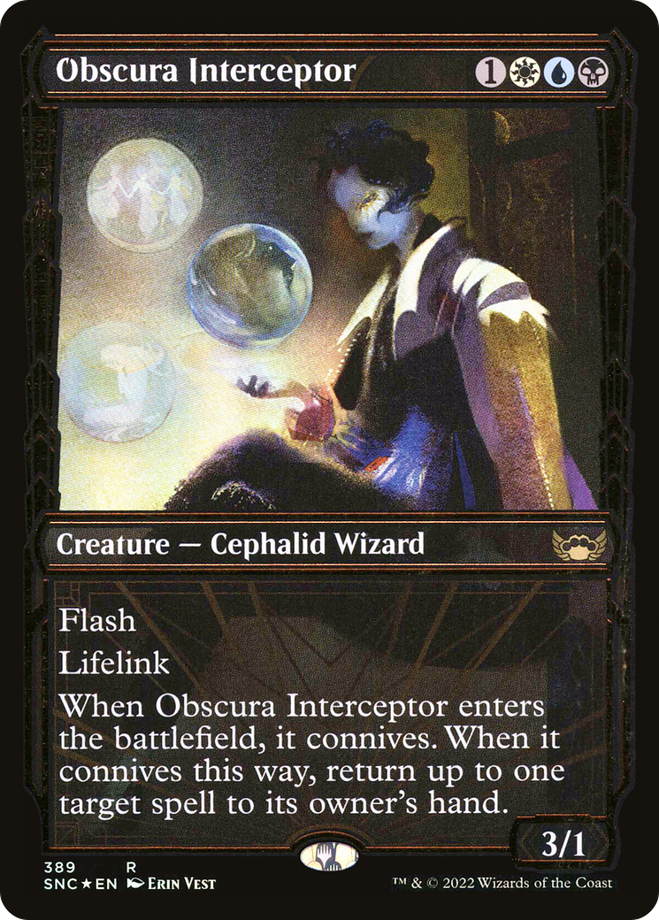 Obscura Interceptor (SNC-389) - Rues de New Capenna : (Vitrine) Feuille