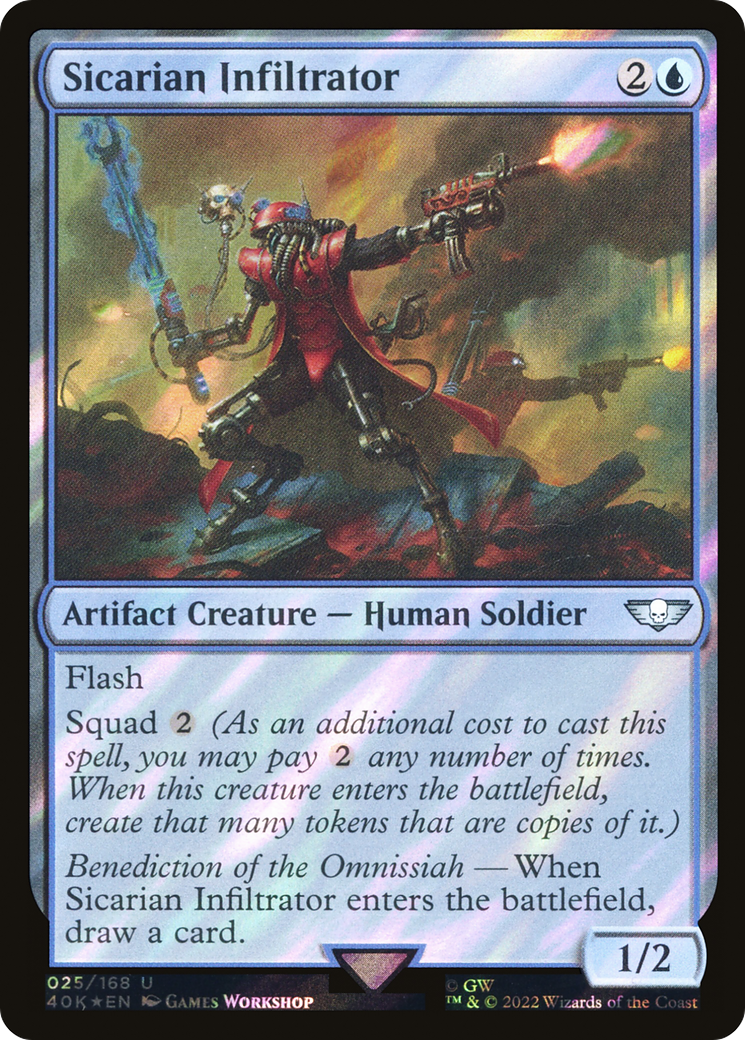 Sicarian Infiltrator (Surge Foil) (40K-25★) - Warhammer 40,000 Commander Foil