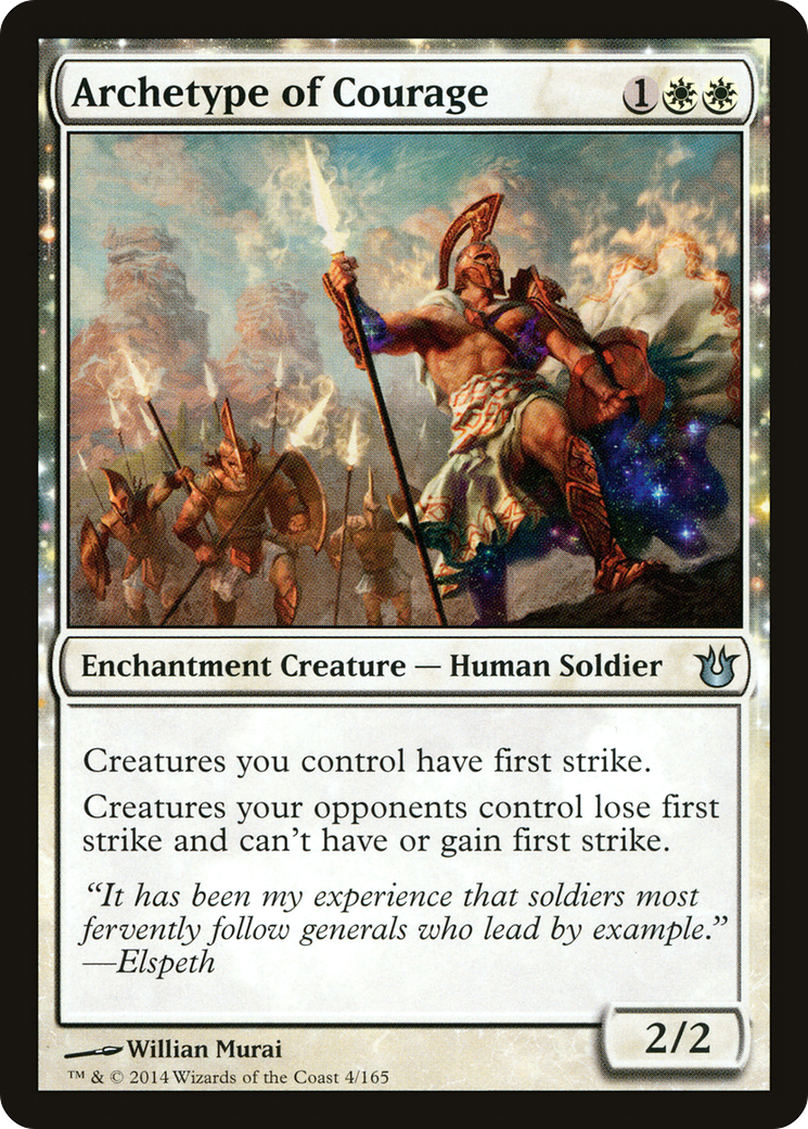 Archétype du courage (BNG-004) - Né des dieux : (enchantement) Foil