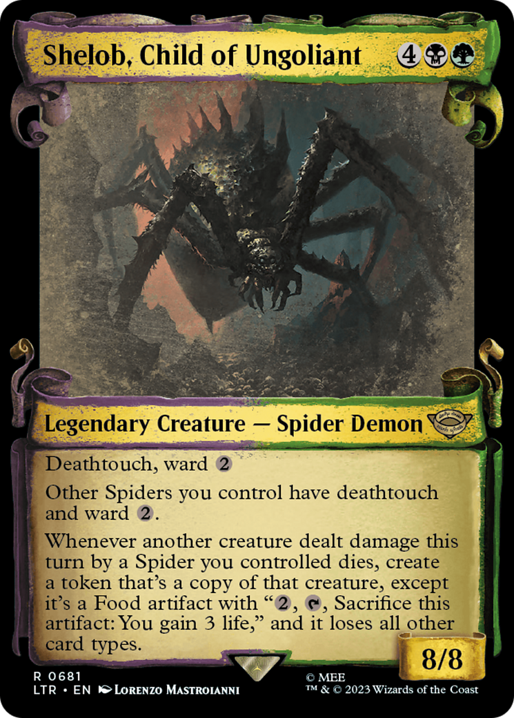 Shelob, Child of Ungoliant (Showcase Scrolls) (LTR-681) - The Lord of the Rings: Tales of Middle-earth: (Showcase) Foil