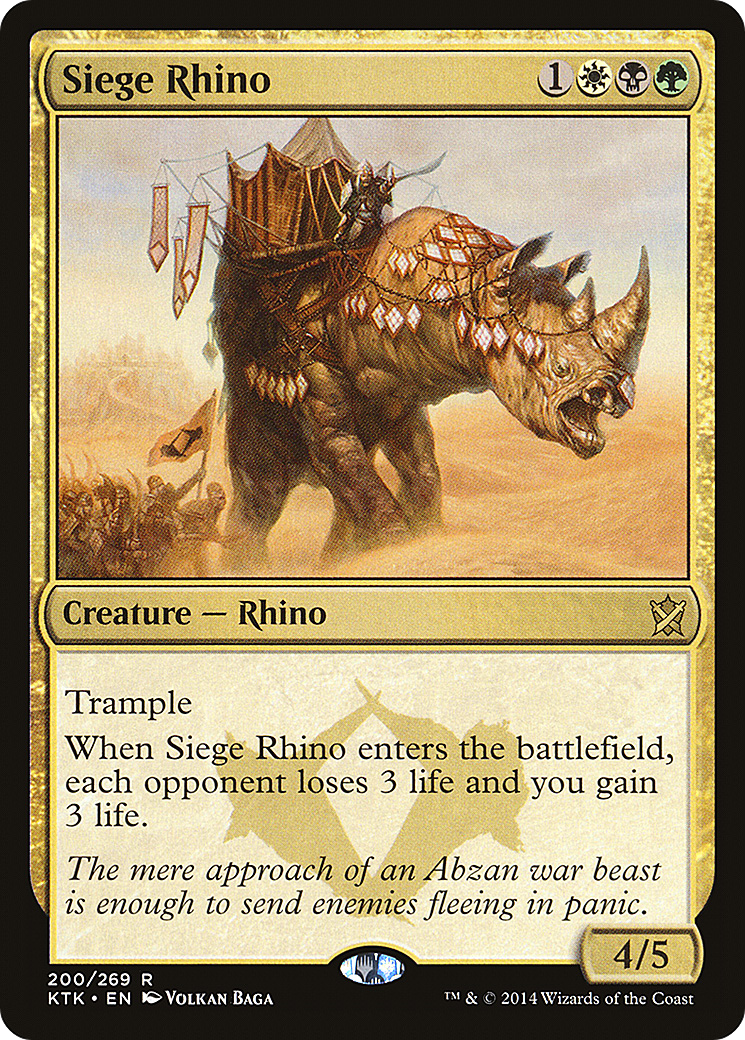 Rhinocéros de siège (KTK-200) - Khans de Tarkir