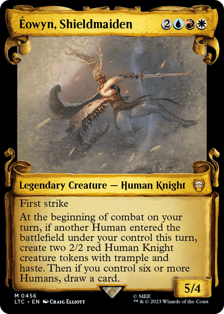 Eowyn, Shieldmaiden (Showcase Scrolls) (LTC-456) - Tales of Middle-earth Commander: (Showcase) Foil