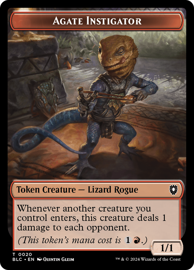 Agate Instigator (TBLC-020) - Jetons de commandant Bloomburrow
