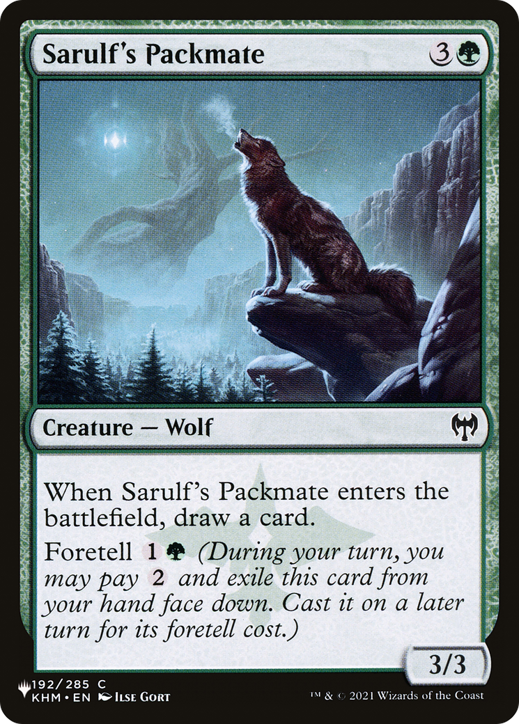Sarulf's Packmate (LIST-KHM-192) - The List