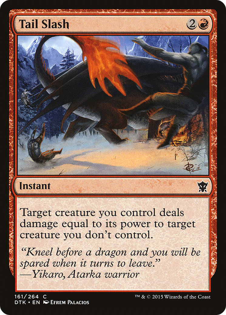 Tail Slash (DTK-161) - Dragons de Tarkir Foil