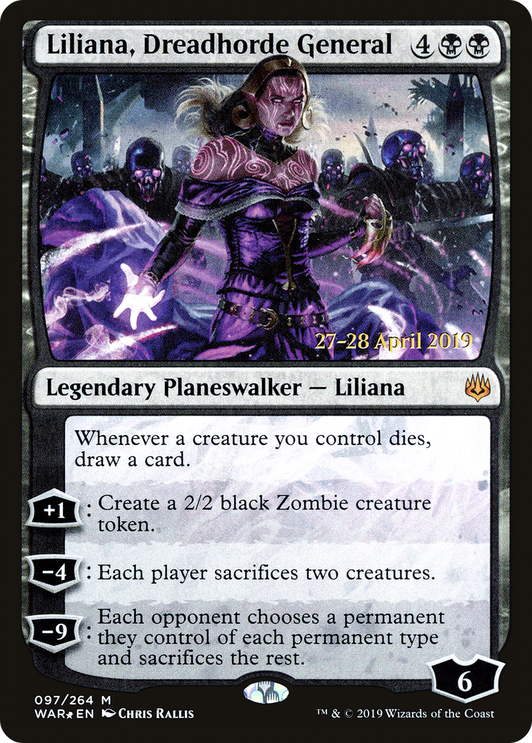 Liliana, Dreadhorde General (PWAR-97S) - Feuille promotionnelle de War of the Spark