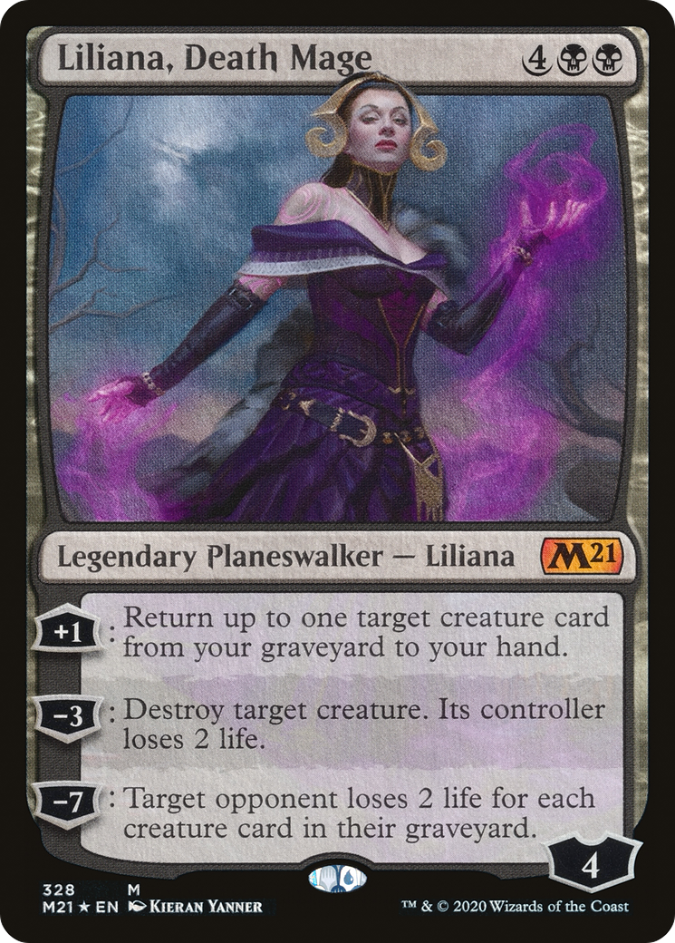 Liliana, Death Mage (M21-328) - Core Set 2021 Foil