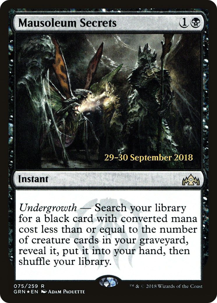 Mausoleum Secrets (PRE-75S) - Guilds of Ravnica Promos Foil