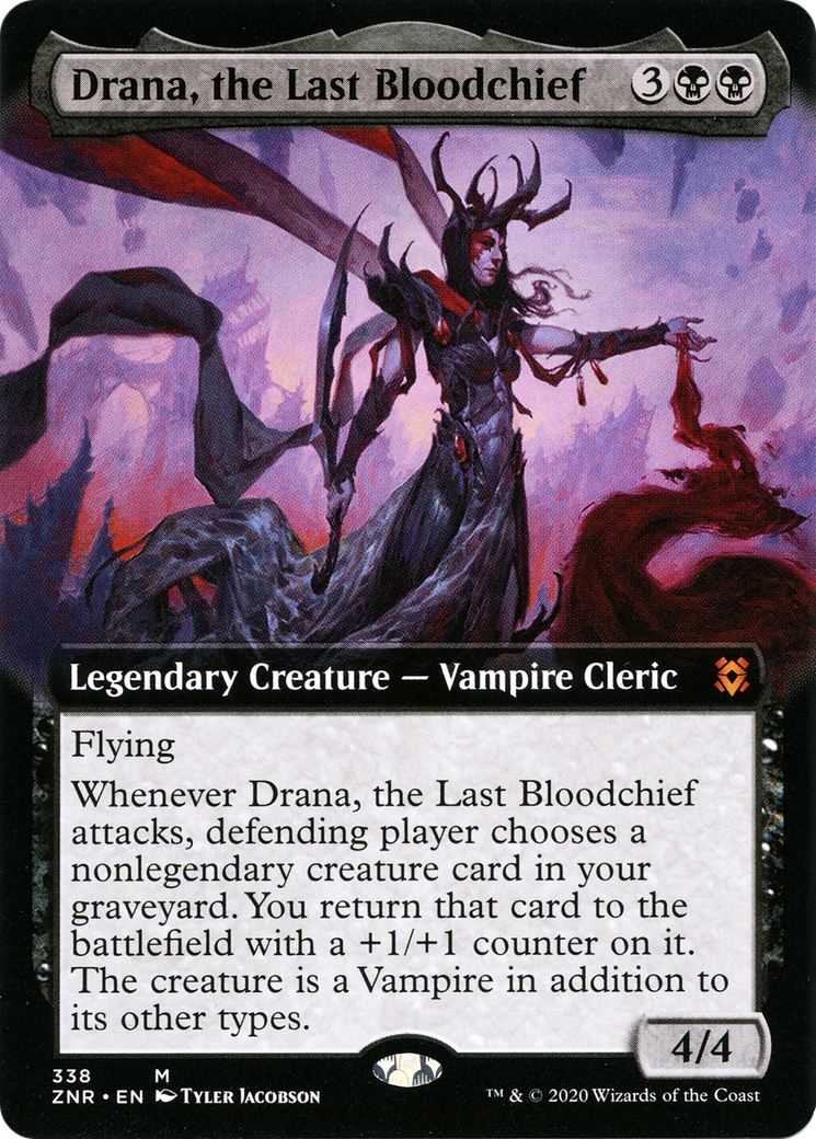 Drana, the Last Bloodchief (Extended Art) (ZNR-338) - Zendikar Rising: (Extended Art) Foil