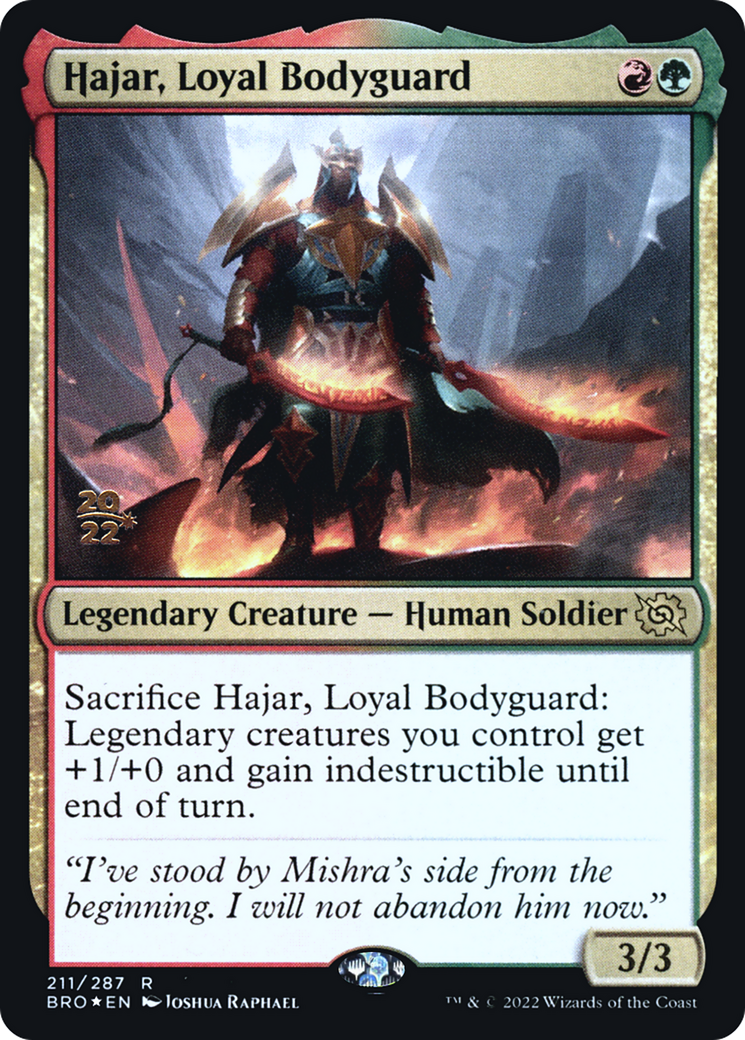 Hajar, Loyal Bodyguard (PRE-211) - The Brothers' War Promos Foil