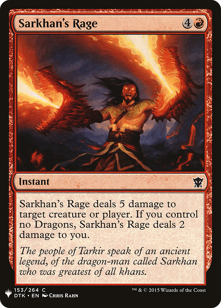 Sarkhan's Rage (LIST-DTK-153) - The List