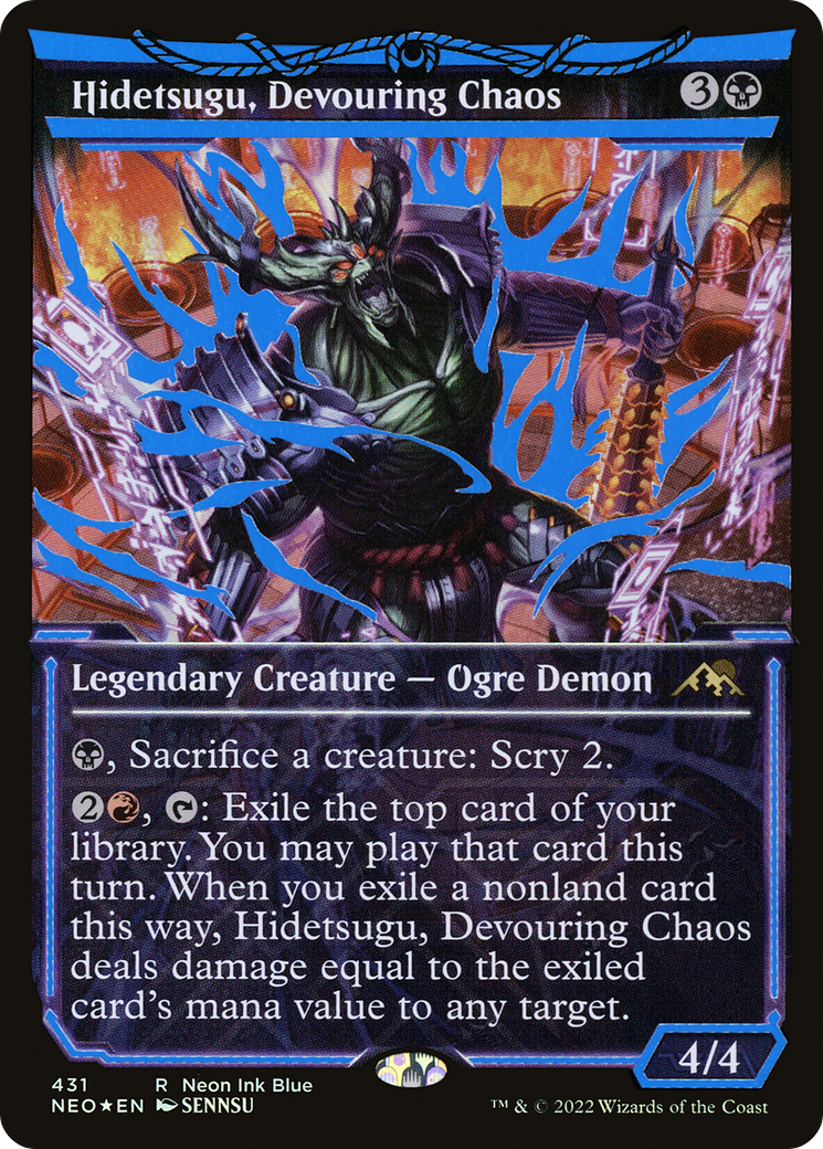 Hidetsugu, Chaos dévorant (NEO-431) - Kamigawa : Neon Dynasty : (Vitrine) Foil