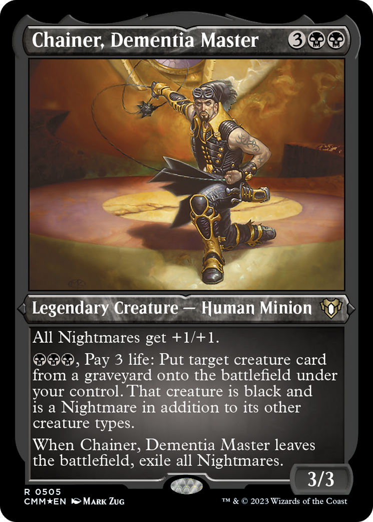 Chainer, Maître de la Démence (CMM-505) - Feuille gravée Commander Masters
