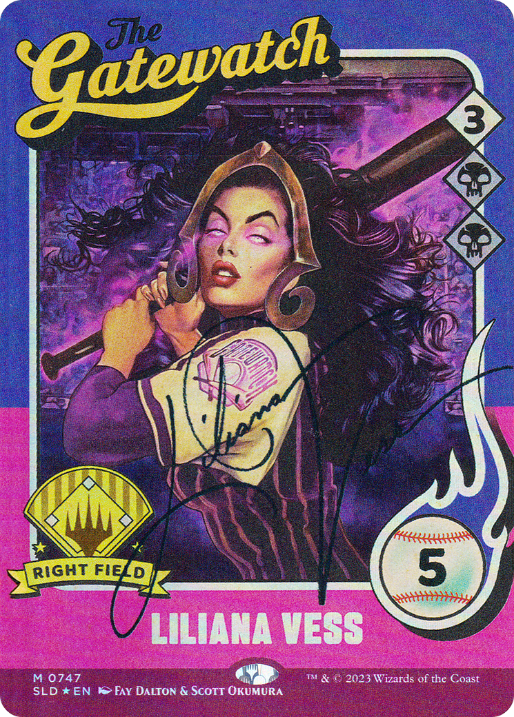 Liliana Vess (747) (Autographed) (SLD-747) - Secret Lair Drop: (Full Art) (Borderless) Foil