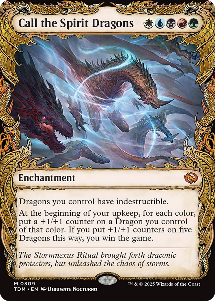 Appelez les Dragons Spirituels (Vitrine) (TDM-309) - Tarkir : Dragonstorm Foil