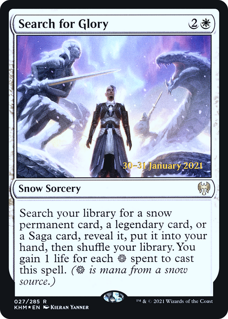 Search for Glory (PRE-27S) - Kaldheim Promos: (snow) Foil