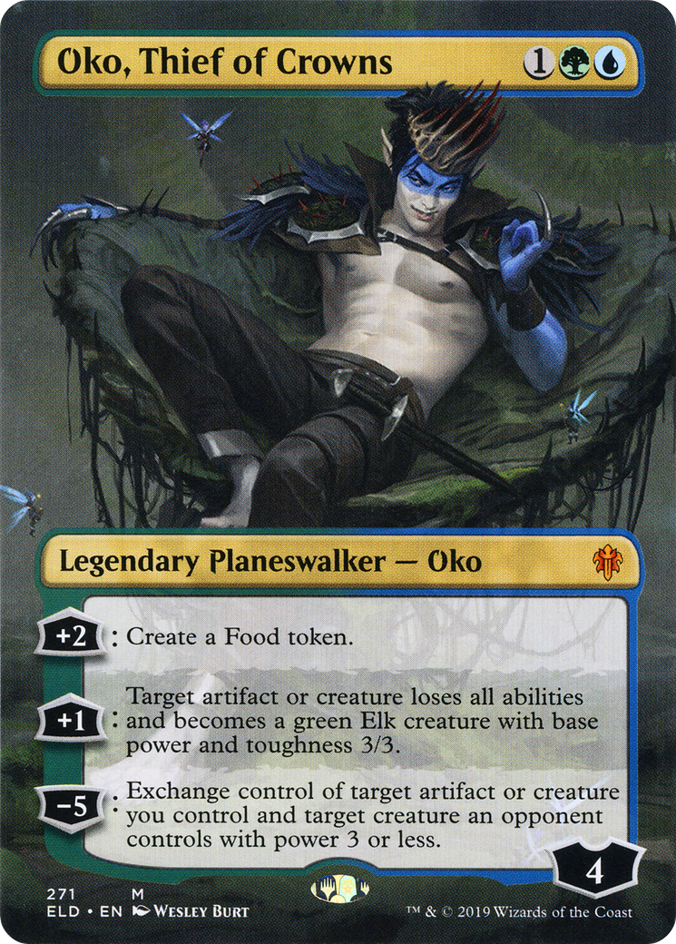Oko, Thief of Crowns (Borderless) (ELD-271) - Throne of Eldraine (Borderless) Foil