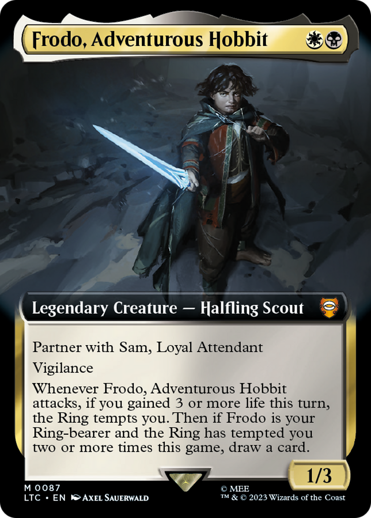 Frodo, Adventurous Hobbit (Extended Art) (LTC-087) - Tales of Middle-earth Commander: (Extended Art)