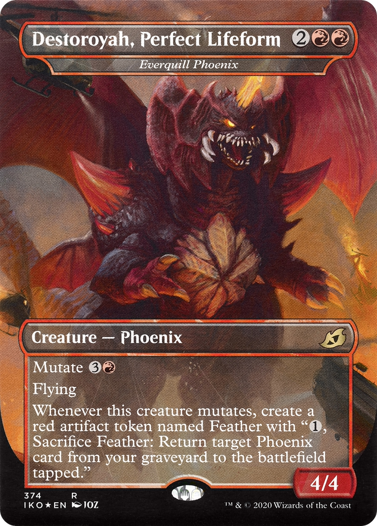 Phénix d'Everquill (IKO-374) - Ikoria : Lair of Behemoths / Destoroyah, Forme de vie parfaite (sans bordure)