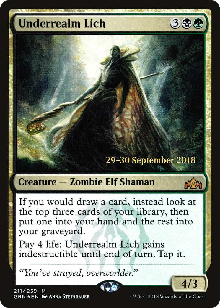 Underrealm Lich (PRE-211S) - Guilds of Ravnica Promos Foil