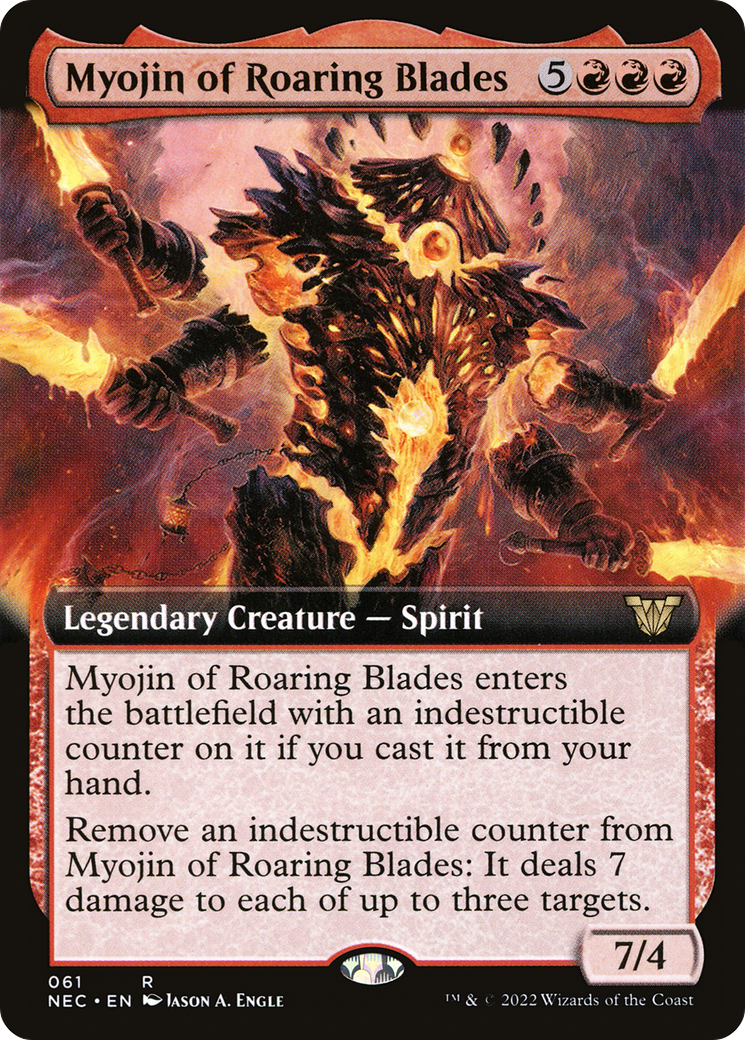 Myojin of Roaring Blades (Extended Art) (NEC-061) - Neon Dynasty Commander: (Extended Art)