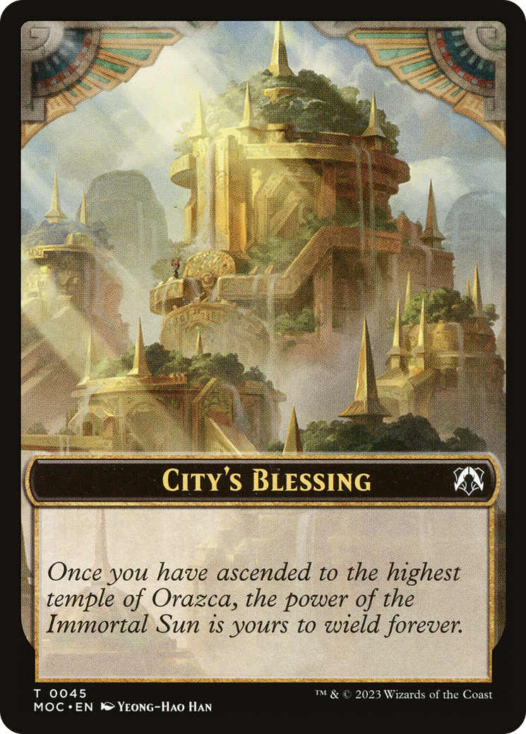 City's Blessing (TMOC-045) - March of the Machine Commander Tokens