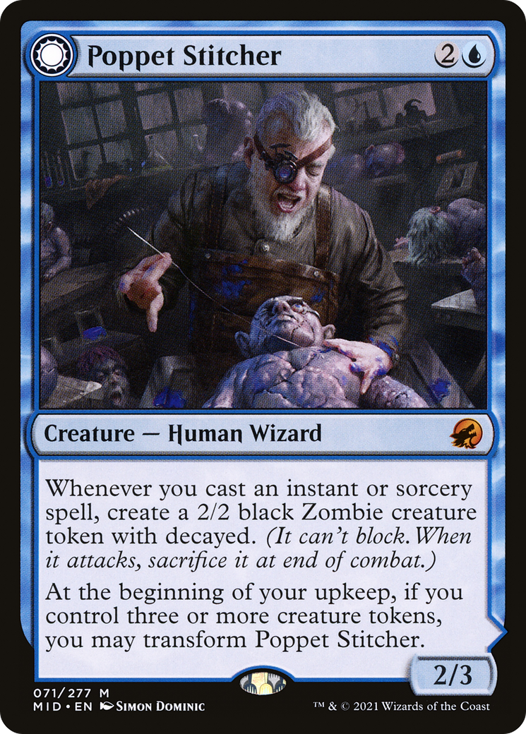 Poppet Stitcher // Poppet Factory (MID-071) - Innistrad : Midnight Hunt : (Transformation double face) Foil