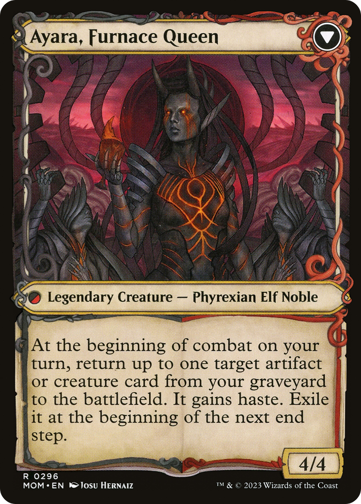 Ayara, Widow of the Realm (Showcase) (MOM-296) - March of the Machine: (Showcase) Foil