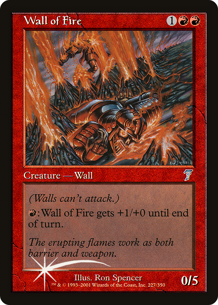 Wall of Fire (7ED-227★) - Seventh Edition Foil