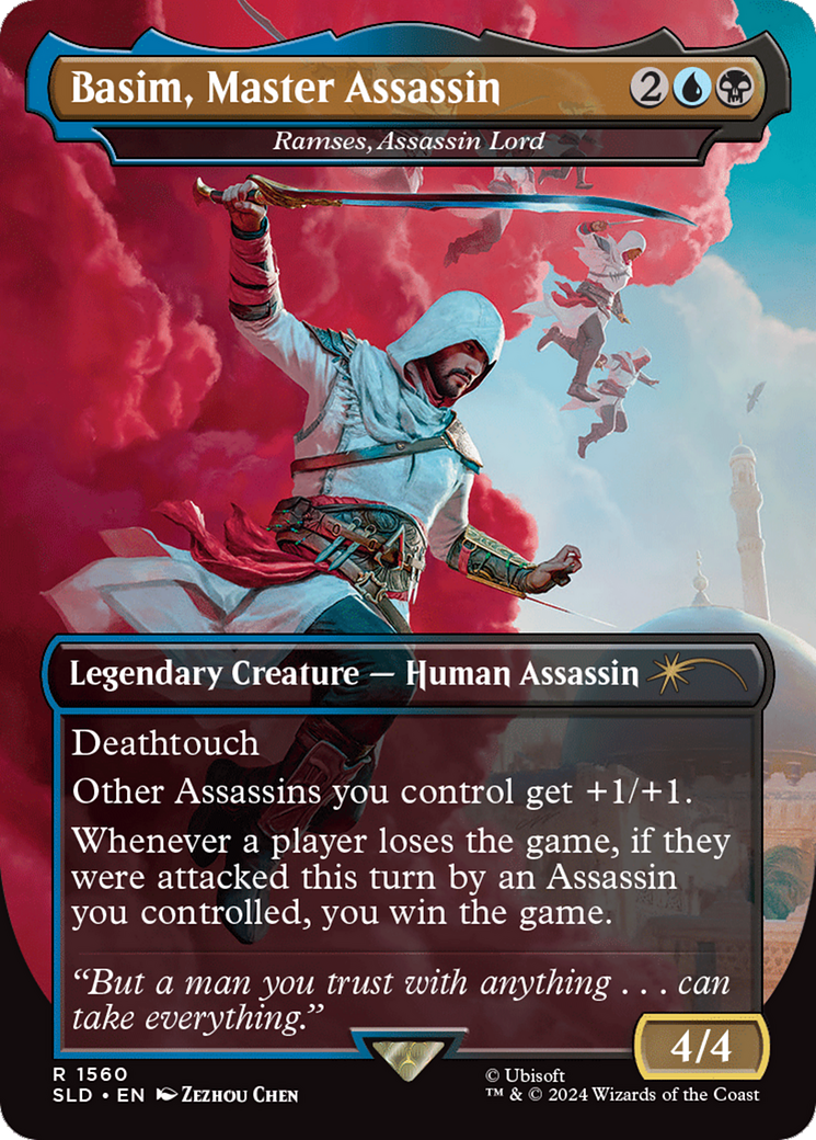 Ramsès, Seigneur Assassin (SLD-1560) - Butin Secret Lair / Basim, Maître Assassin (Sans Bordure) Foil