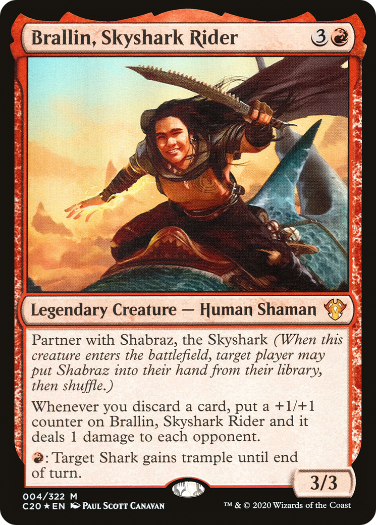 Brallin, Skyshark Rider (C20-004) - Commander 2020