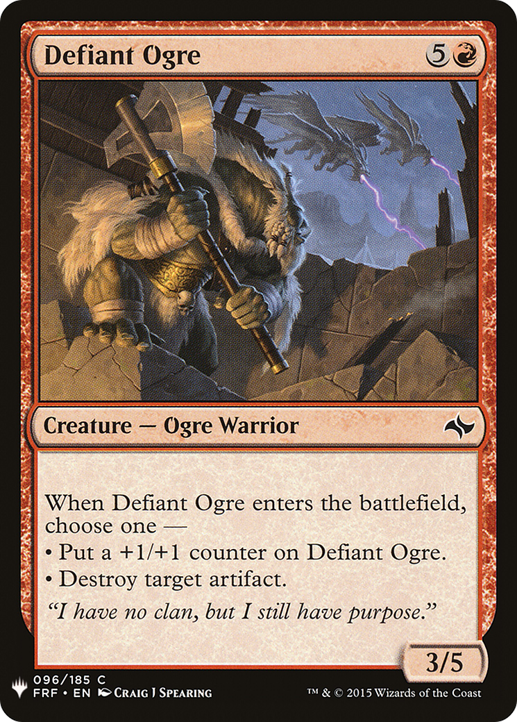Defiant Ogre (LIST-096) - The List