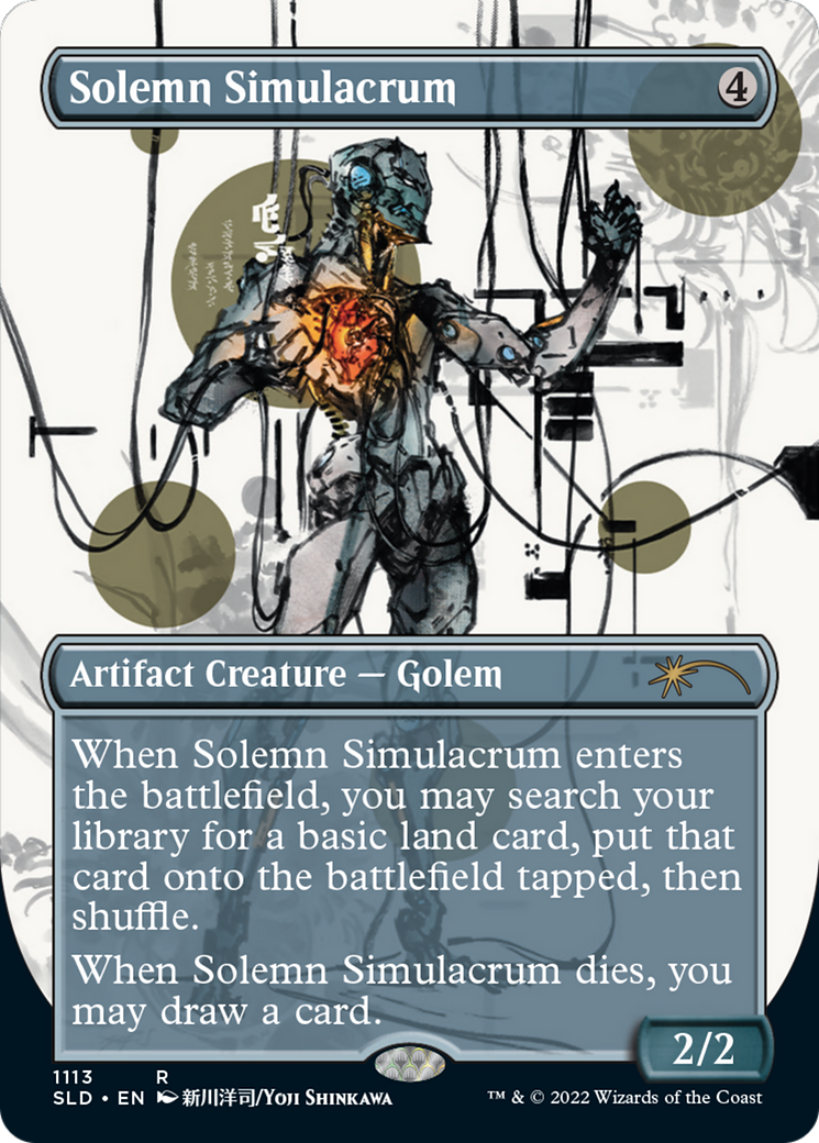 Solemn Simulacrum (1113) (SLD-1113) - Secret Lair Drop (Borderless) Foil
