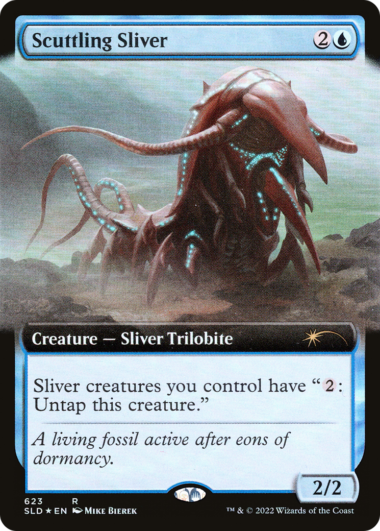 Scuttling Sliver (Extended Art) (SLD-623) - Secret Lair Drop: (Extended Art) Foil
