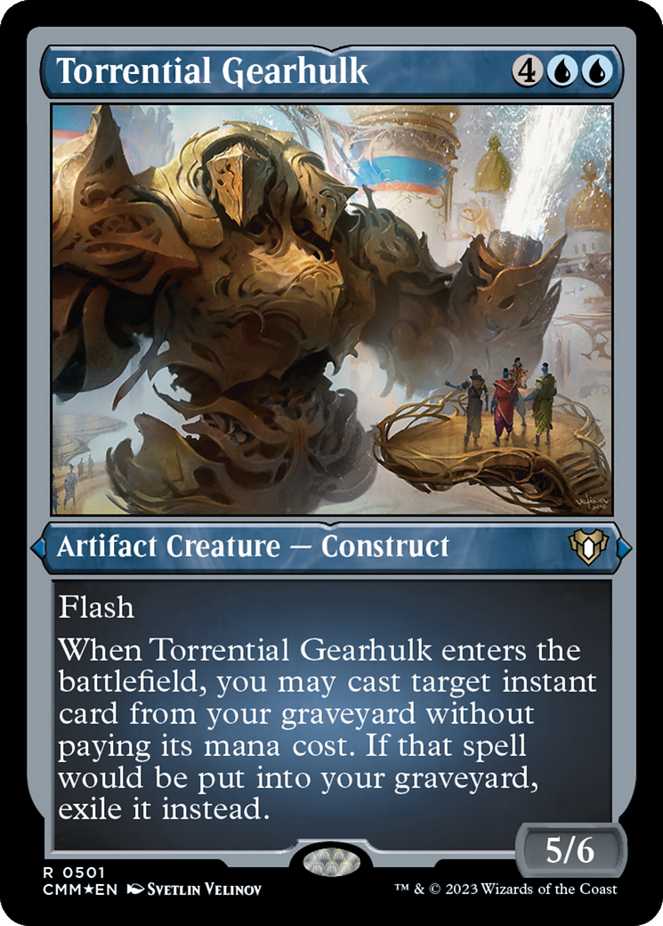 Torrential Gearhulk (CMM-501) - Feuille gravée Commander Masters