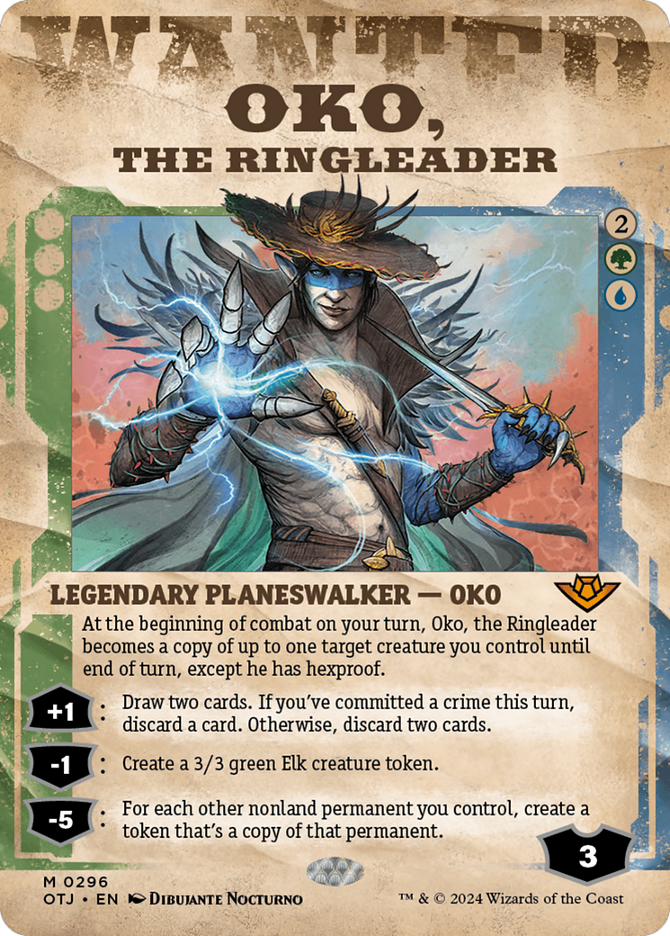 Oko, the Ringleader (Showcase) (OTJ-296) - Outlaws of Thunder Junction: (Showcase) (Borderless) Foil