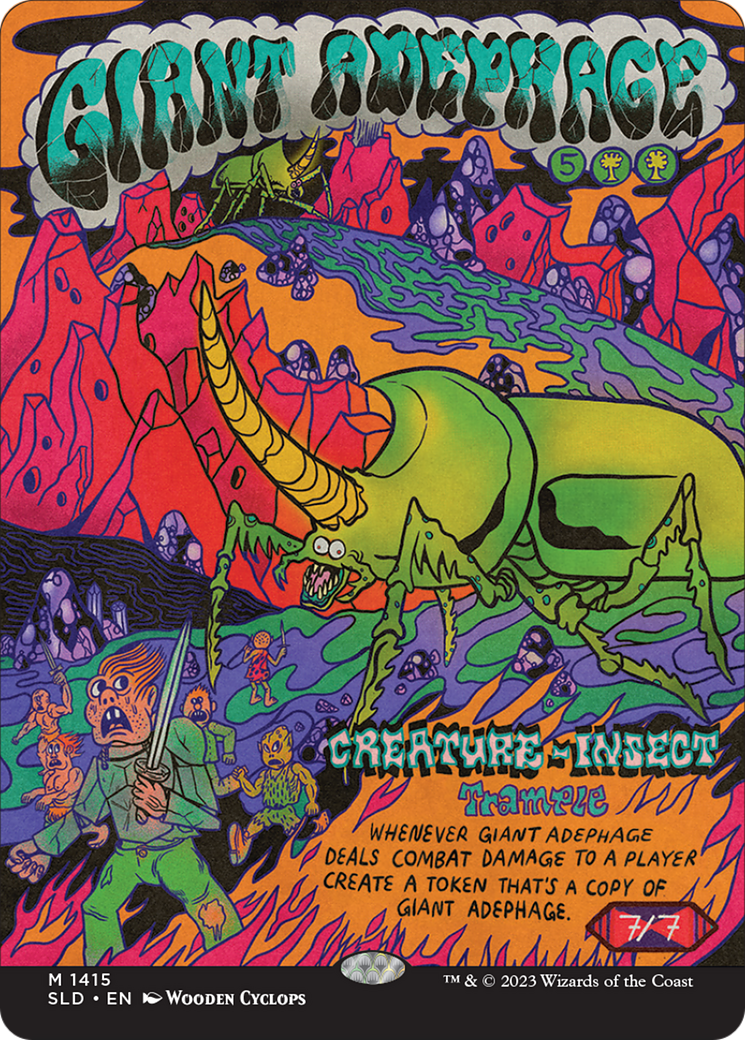 Giant Adephage (SLD-1415) - Secret Lair Drop: (Full Art) (Borderless) Foil