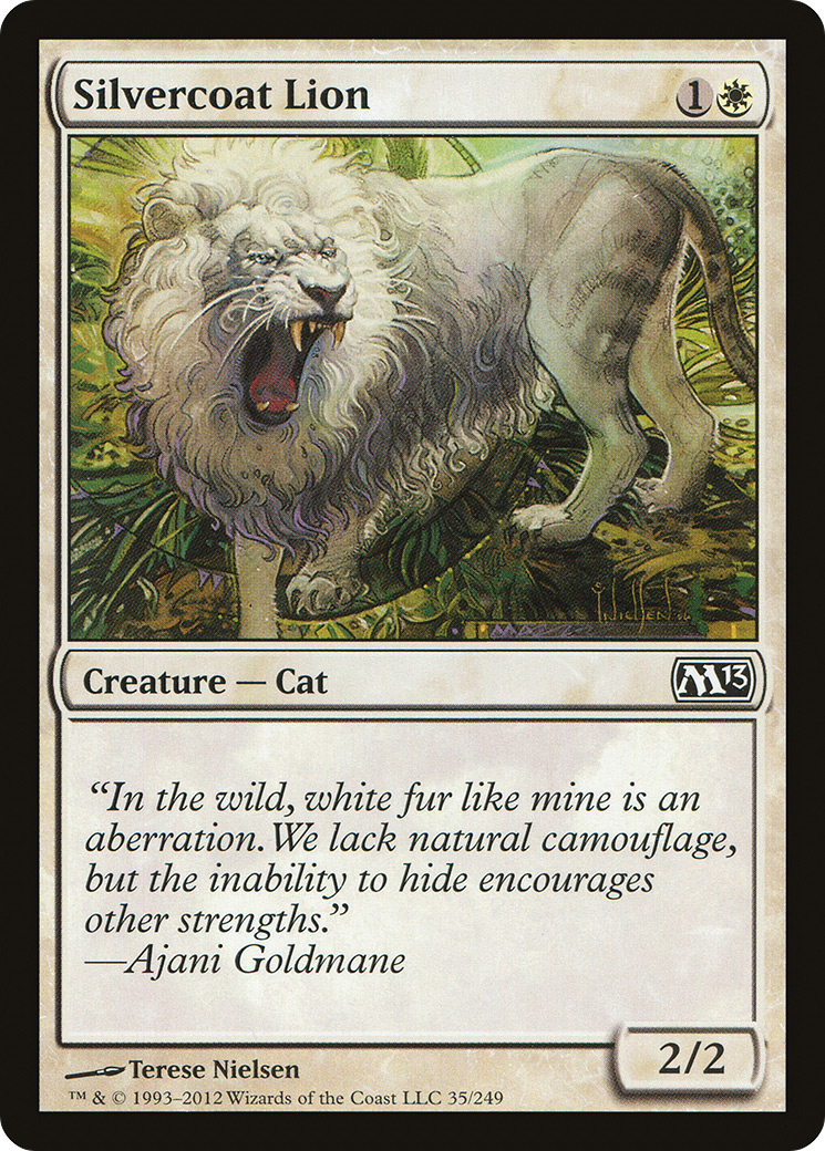 Silvercoat Lion (M13-035) - Magic 2013 Foil