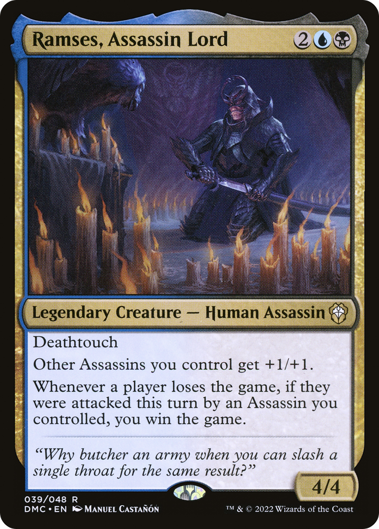 Ramsès, Seigneur Assassin (DMC-039) - Commandant Uni de Dominaria