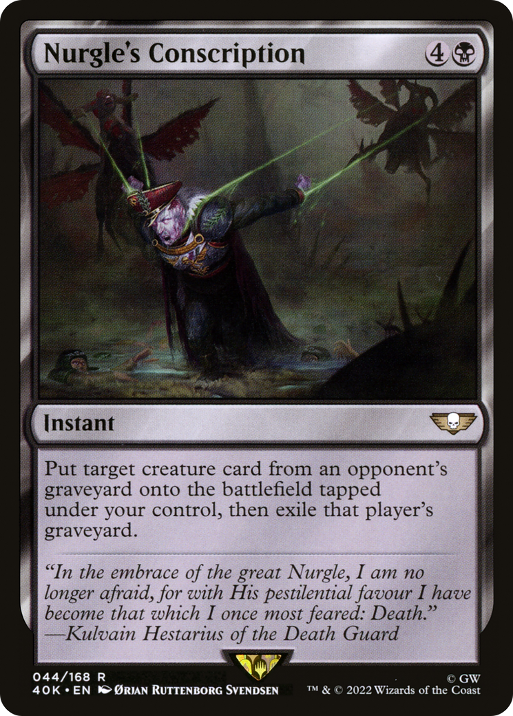 Conscription de Nurgle (40K-044) - Commandant de Warhammer 40,000