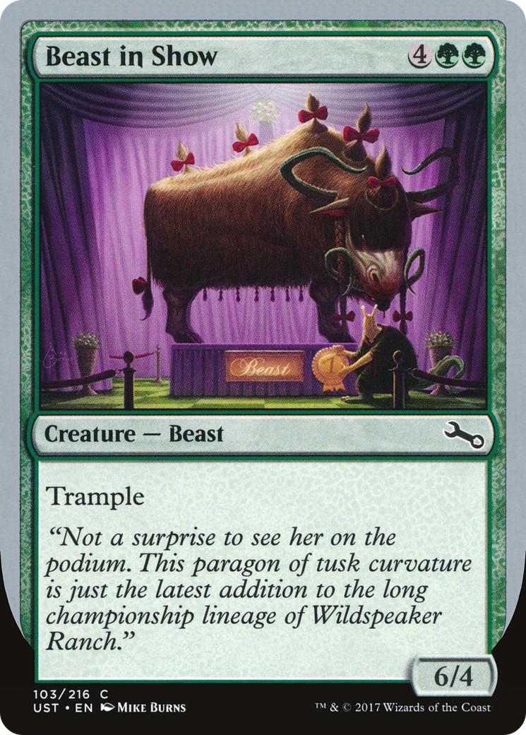 Beast in Show (UST-103D) - Feuille instable