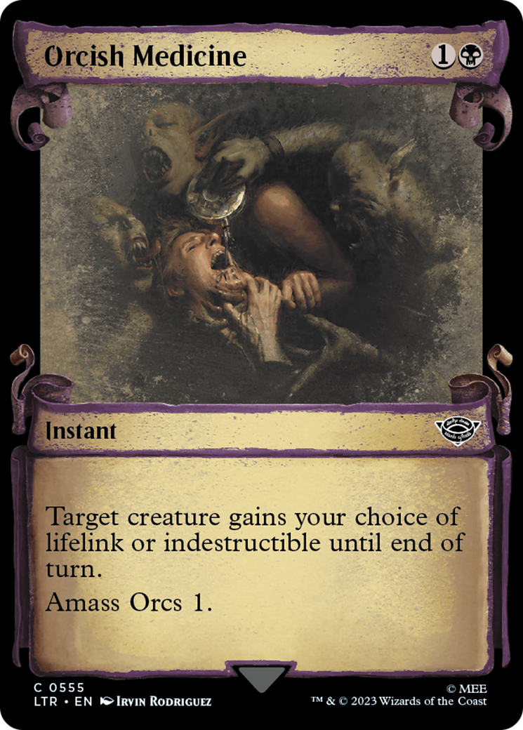 Médecine orque (LTR-555) - Le Seigneur des anneaux : Contes de la Terre du Milieu : (Vitrine) Feuille