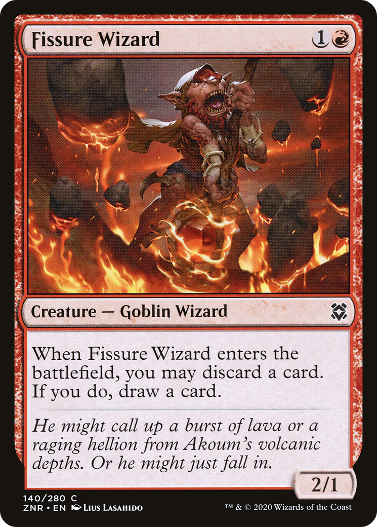 Fissure Wizard (ZNR-140) - Zendikar Rising Foil