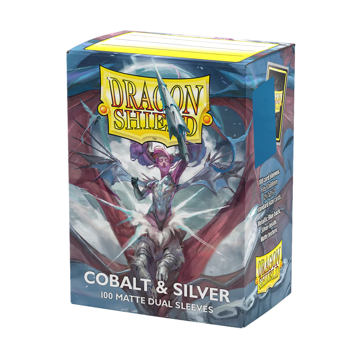 Dragon Shield - Cobalt & Silver - Dual Matte Sleeves - Standard Size